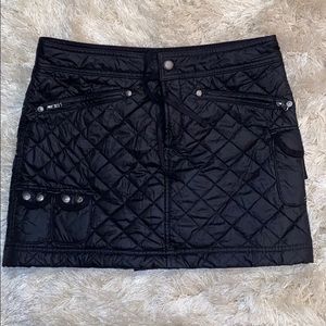 Athleta quilted puffer skirt - black, S